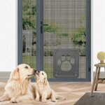 4-Way Lockable Plastic Pet Big Dog Cat Door for Screen Window Safety Flap Gates Pet Tunnel Dog Fence Free Access Door for Home - Image 5