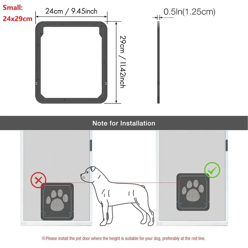 A59T Pet Kitty Dog Door Flap Gate Opener Controlled Entry Electronic Screen Window Protector Wall Mosquito Net(Small:24cmx29cm) A59T Pet Kitty Dog Door Flap Gate Opener Controlled Entry Electronic Screen Window Protector Wall Mosquito Net(Small:24cmx29cm)
