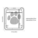 4-Way Lockable Plastic Pet Big Dog Cat Door for Screen Window Safety Flap Gates Pet Tunnel Dog Fence Free Access Door for Home - Image 2