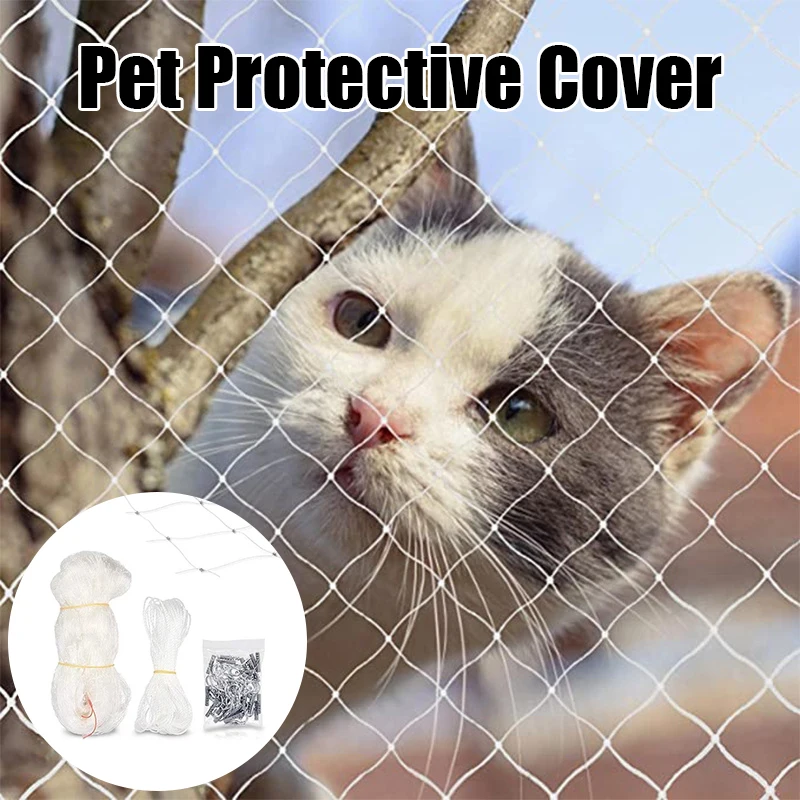 121588-xfgwpm.jpg New Pet Protective Cover Cat Dog Net Plastic Nylon Steel Wire Grid Garden Balcony Safety Fall Prevention Netting Pet Products - Image 1