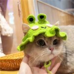 Hand-made Cat Hat Elastic Woven Cap Pet Hat Puppy Kitten Headwear Knitted Hat Party Photo Shoot Props Decoration Cat Accessories - Image 6