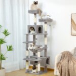 Large Cat Tree and Tower for Indoor Cats With Sisal-Covered Scratching Posts Spacious Hammock Padded Perches and Condos Cat Toys