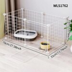 Pet Splicing Fence with Detachable Iron Mesh Gate, Isolation Barrier, Anti-Escape Gate, Indoor Fence, Easy to Assemble, Portable Cage - Image 3