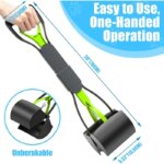 Jaw Clamp Dog Poop Scooper Heavy Duty Long Handle Pet Waste Grabber for Dogs Cats Puppies Foldable Rust Proof Cleaning Tool - Image 2