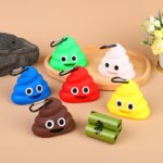 1PC Creative Pet Supplies Dog Potty Pickup Cartoon Poop-shaped Portable Garbage Shell Compact For Cats And Dogs