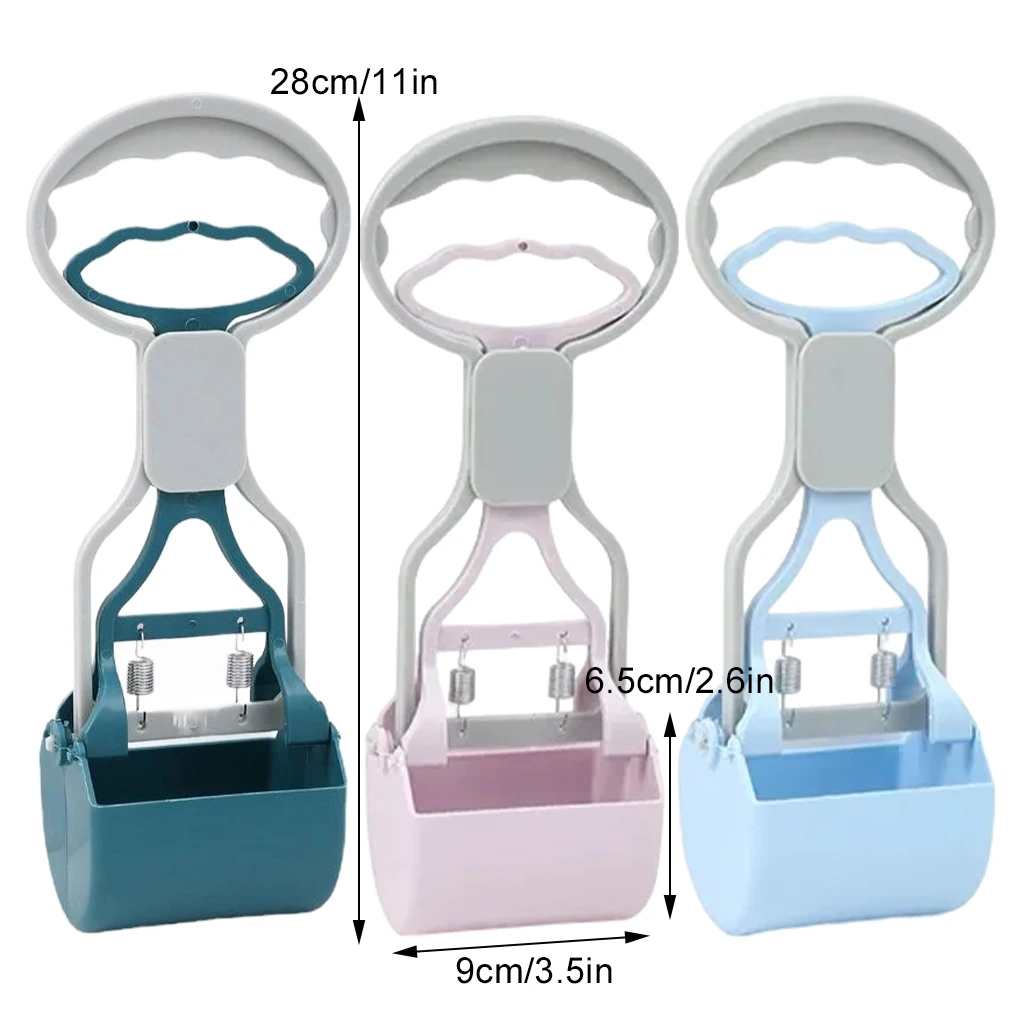 Pooper Scooper For Dog Jaw Clamp Heavy Duty Long Handle Poop Scooper For Dog Puppy Cat Waste Picker Pet Cleaning Shovel Tools