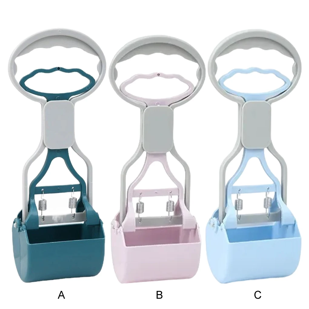 Pooper Scooper For Dog Jaw Clamp Heavy Duty Long Handle Poop Scooper For Dog Puppy Cat Waste Picker Pet Cleaning Shovel Tools