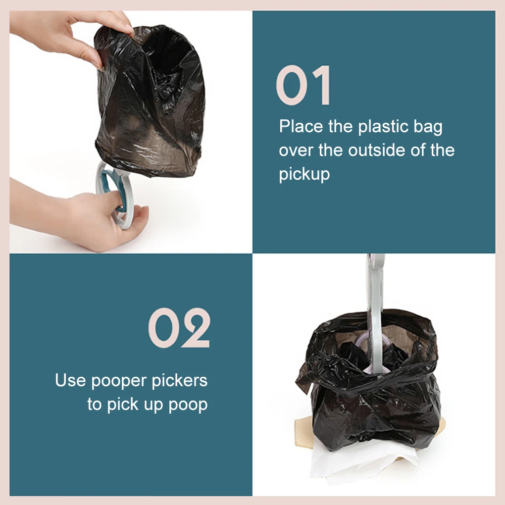 Pooper Scooper For Dog Jaw Clamp Heavy Duty Long Handle Poop Scooper For Dog Puppy Cat Waste Picker Pet Cleaning Shovel Tools