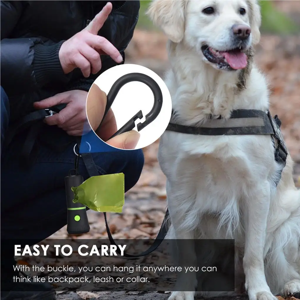 Waste Bags Dispenser Flashlight Poop Connection Holder Pet Litter Box with Light Pet Leash Pendant Outdoor Equipment Dog Waste Bags Dispenser Flashlight Poop Connection Holder Pet Litter Box with Light Pet Leash Pendant Outdoor Equipment Dog