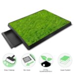 Pet Dog Toilet Portable Dog Potty Pan Anti-Splash 3 Layer Synthetic Grass Mesh Tray Toilet Puppy Kitten Urine Cleaning Tool - Image 3