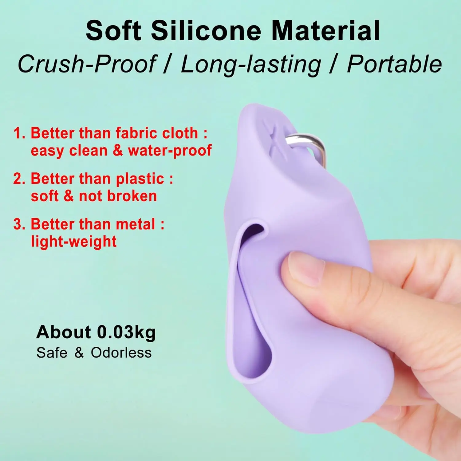 Silicone Dog Poop Bags Holder dog bags dispenser walking stand portable feces collection bag hanging ring silicone storage box Silicone Dog Poop Bags Holder dog bags dispenser walking stand portable feces collection bag hanging ring silicone storage box