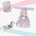 Washable Female Dog Diaper Sanitary Short Panties Pet Physiological Pants Dog Clothes Cartoon Print Underwear Briefs Pet Product