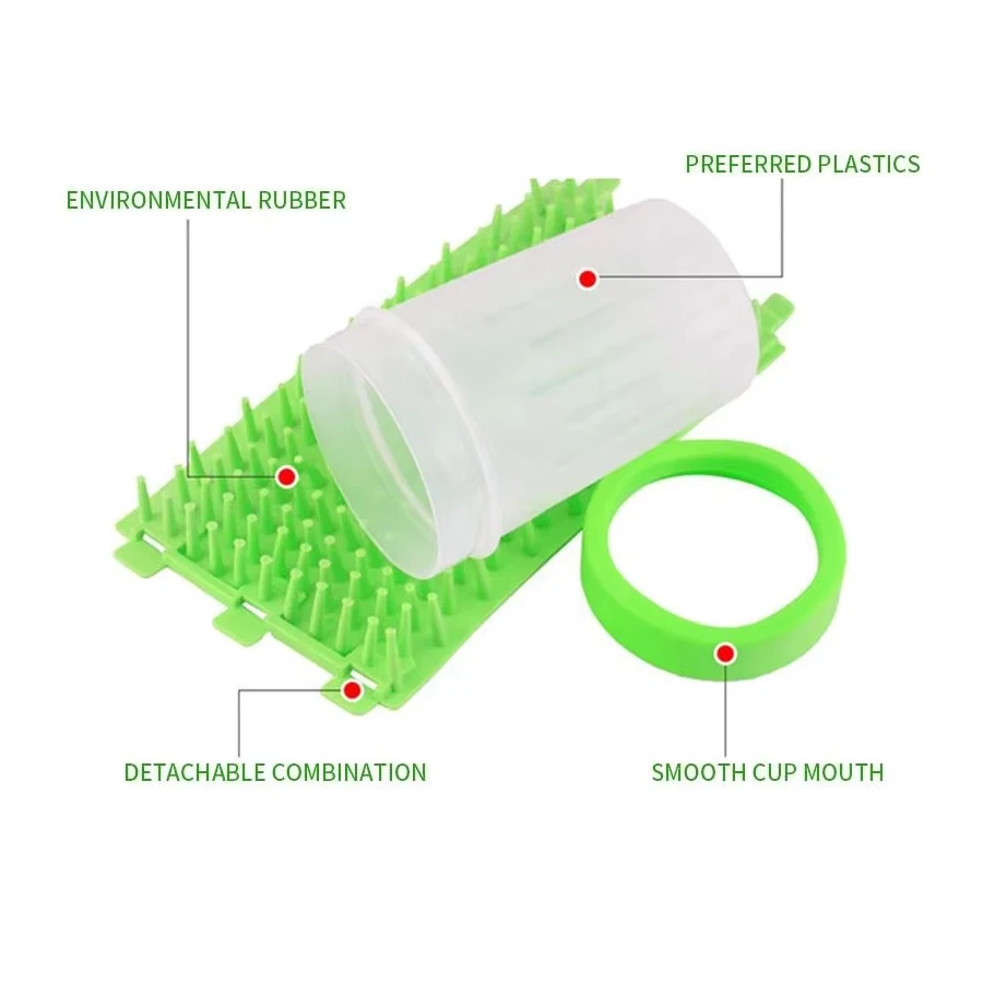 1Pc Pet Plastic Foot Wash Cup S L XL Large size silicone brush Dog cat clean foot mud removable cleaning Foot 1Pc Pet Plastic Foot Wash Cup S L XL Large size silicone brush Dog cat clean foot mud removable cleaning Foot
