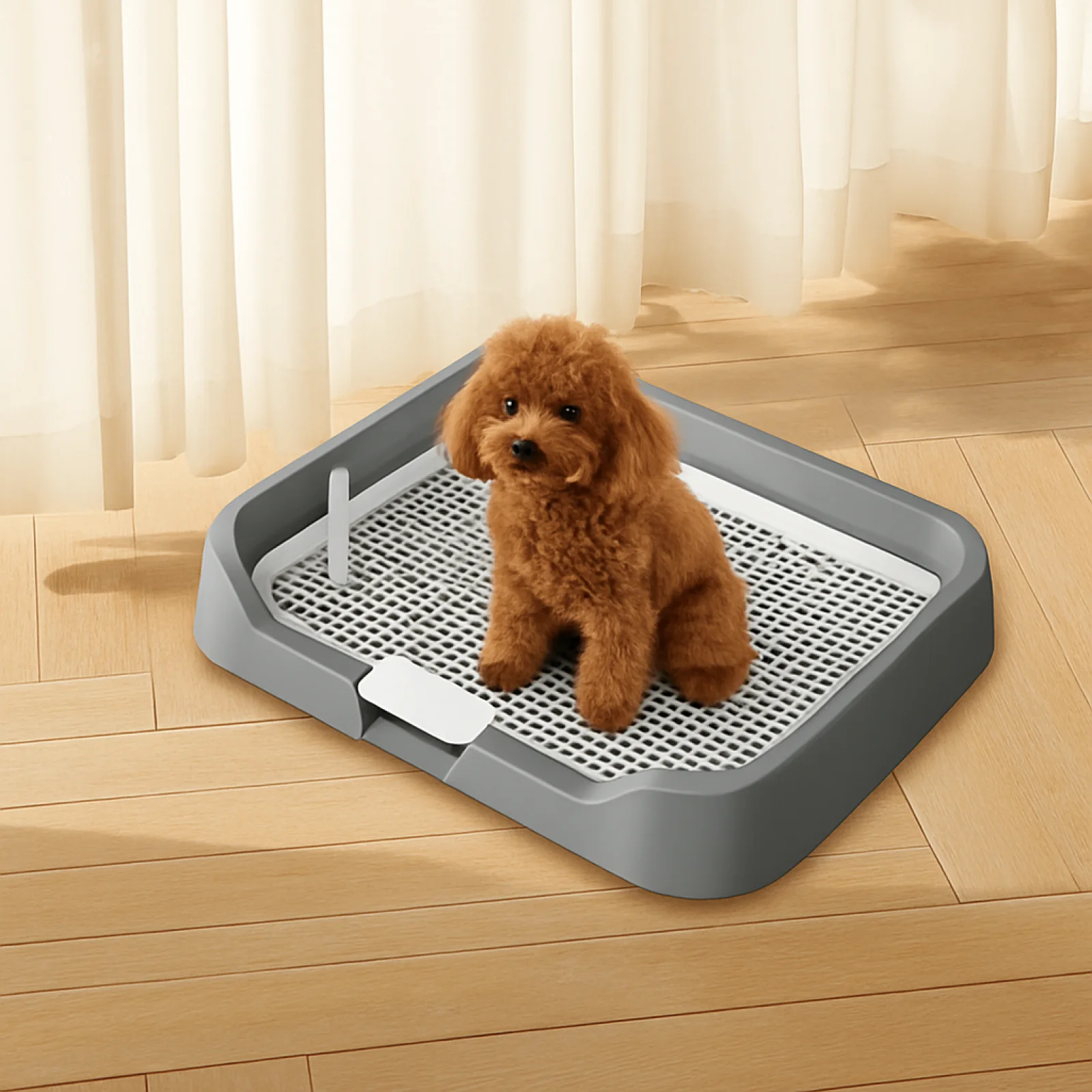Pee Pad Holder Potty Pads Reusable Mesh Open Top Training Toilet Potty Tray Comfortable Toilet with Protection for Large Puppy Pee Pad Holder Potty Pads Reusable Mesh Open Top Training Toilet Potty Tray Comfortable Toilet with Protection for Large Puppy