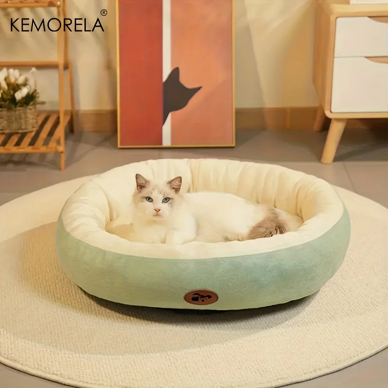 Plush Oval Pet Bed for Dogs and Cats, Thickened achine Washable All-Season Dog Cat Cushion for Small Medium Large Breeds Plush Oval Pet Bed for Dogs and Cats, Thickened achine Washable All-Season Dog Cat Cushion for Small Medium Large Breeds