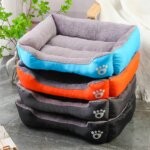 Soft Square Large Dog Sofa Elastic Dog House Cushion Winter Warm Medium Dog Bed Washable Cat Kennel House Accessories - Image 2
