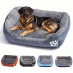 Soft Square Large Dog Sofa Elastic Dog House Cushion Winter Warm Medium Dog Bed Washable Cat Kennel House Accessories