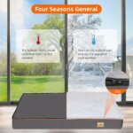 Premium Large Orthopedic Memory Foam Dog Bed Waterproof Pet Dog Crate Jumbo Mattress with Orange Trim Washable Water Resistant - Image 5