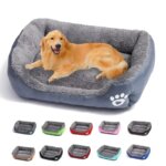 Large Square Nest L-3XL Pet Large Dog Bed for Medium Dogs Soft Fleece Nest Big Dog Sofa Bed Winter Warm Cat House for Pet