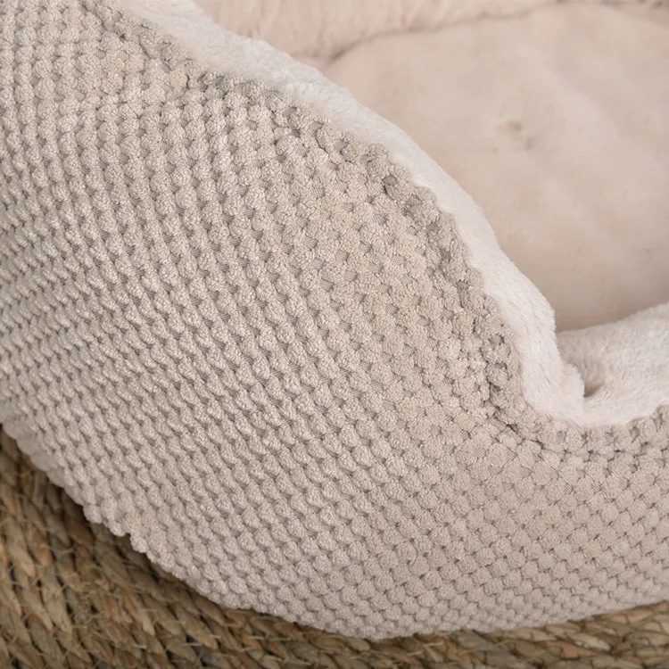 Pet Cage Dog Kennel Cat Sofa Wave Shape Cushions Plush Warm Dogs Beds Supplies Four-seasons Universal Pet Sleeping Accessories