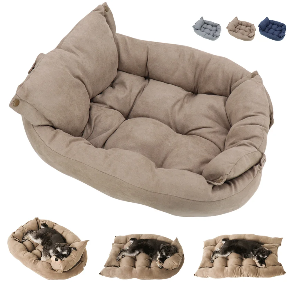 125751-dhon4u.jpg Multifunction Dog Bed Mat 3 IN 1 Dogs Cat Sleeping Bed Sofa Warm Winter Puppy Kitten Nest Kennel Soft Pet Cushion For Dogs Cats - Image 1