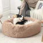 40-100cm Home Round Pet Bed for Large Dog Bed Super Soft Cat Bed Long Plush Dog House for Medium Dog House Winter Warm Sleeping - Image 3