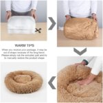 40-100cm Home Round Pet Bed for Large Dog Bed Super Soft Cat Bed Long Plush Dog House for Medium Dog House Winter Warm Sleeping - Image 6