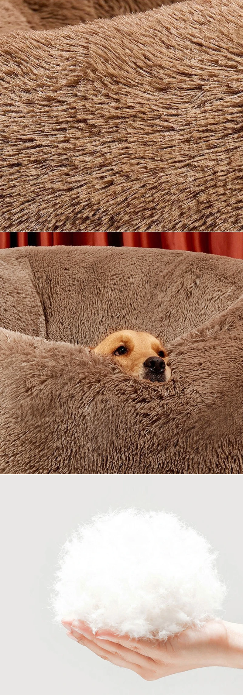 40-100cm Home Round Pet Bed for Large Dog Bed Super Soft Cat Bed Long Plush Dog House for Medium Dog House Winter Warm Sleeping 40-100cm Home Round Pet Bed for Large Dog Bed Super Soft Cat Bed Long Plush Dog House for Medium Dog House Winter Warm Sleeping