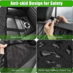Dog Car Seat Cover Waterproof Pet Travel Dog Carrier Hammock Car Rear Back Seat Protector Mat Safety Carrier For Dogs Safety Pad - Image 3