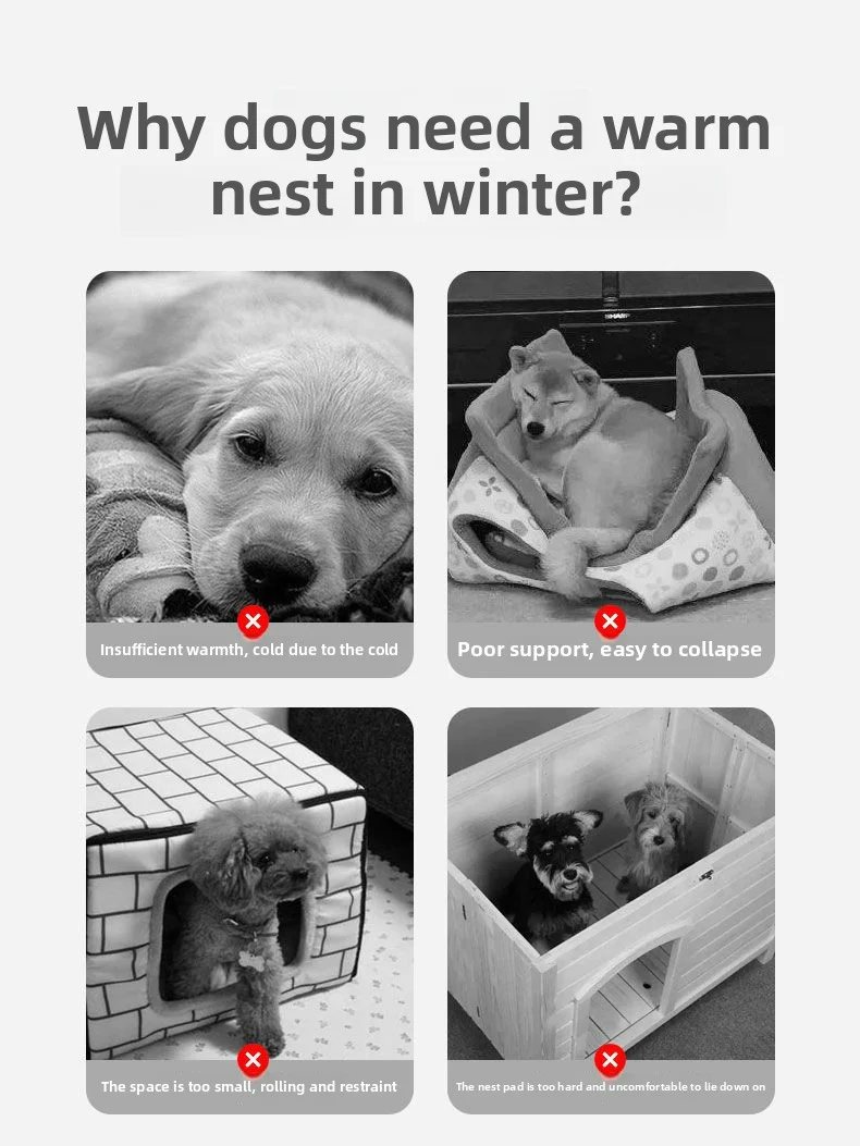 New Cat Bed Dog Pet Bed Kennel Non-Slip Winter Warm Small Dog Kennel Sleeping Removed Washed Soft Puppy Cushion Cat Supplies