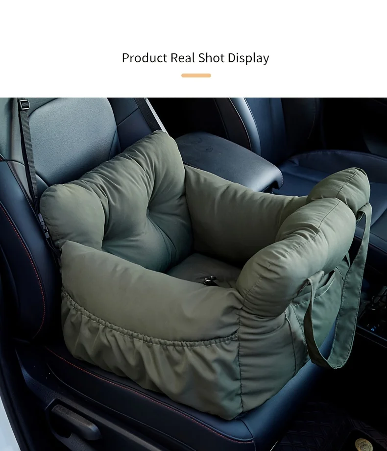 Dog Car Seat with Safety Belt - Non-Slip Pet Car Bed for Small Dogs, Washable Travel Carrier with Secure Straps for Safe Car Dog Car Seat with Safety Belt - Non-Slip Pet Car Bed for Small Dogs, Washable Travel Carrier with Secure Straps for Safe Car