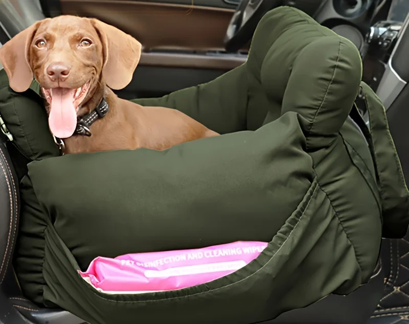 Dog Car Seat with Safety Belt - Non-Slip Pet Car Bed for Small Dogs, Washable Travel Carrier with Secure Straps for Safe Car Dog Car Seat with Safety Belt - Non-Slip Pet Car Bed for Small Dogs, Washable Travel Carrier with Secure Straps for Safe Car