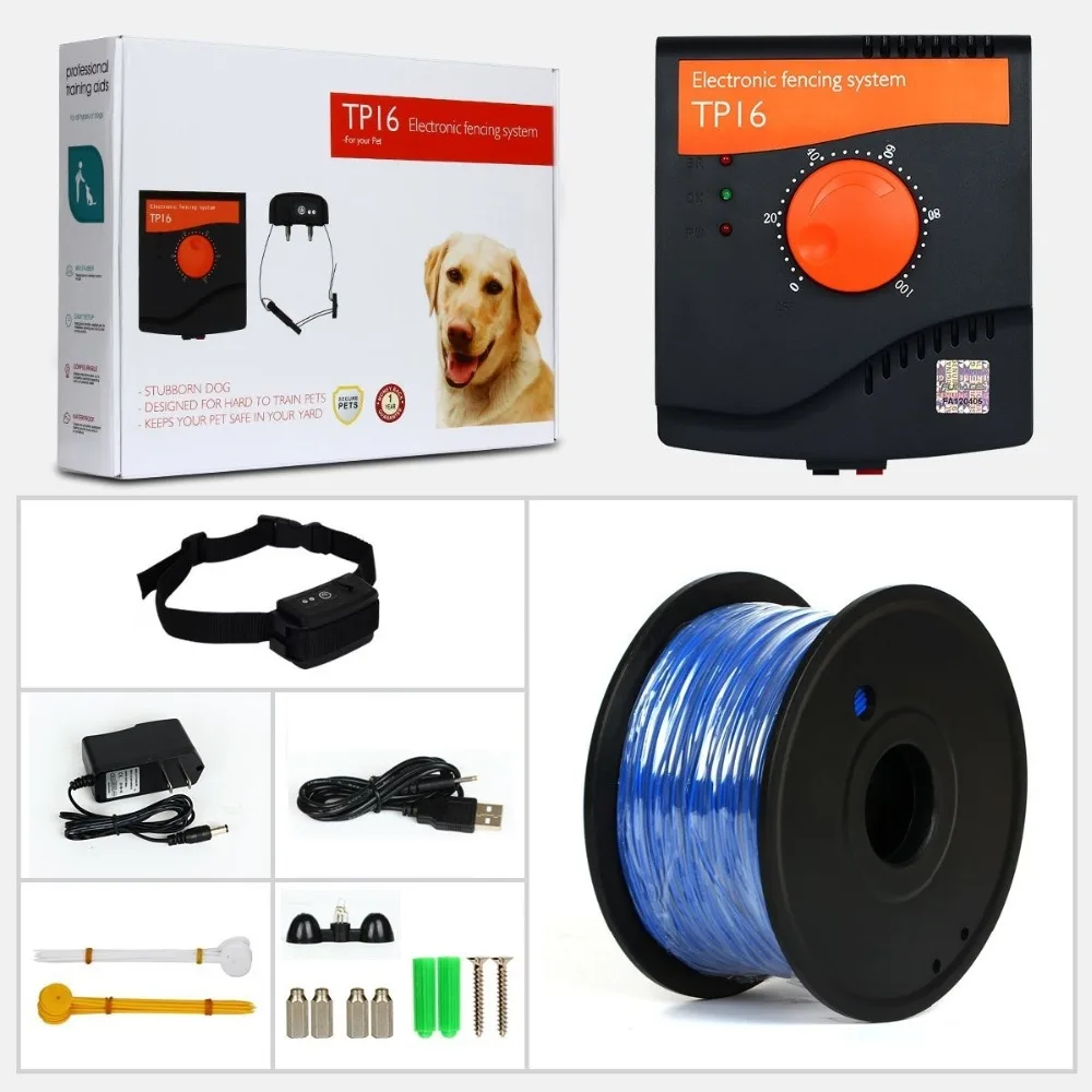 127727-pnfxc0.jpg TP16 Pet Dog Electric Fence, Rechargeable Waterproof, 6 Level, Dog Wired Fence Containment, Pet Training Collar, Anti Run Away - Image 1