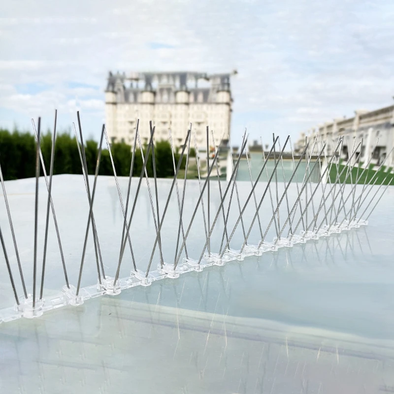 Bird Repellent Mat Stainless Steel Anti-Pigeon Spikes for Fence Roof Blacony Wall Spikes Straps Burglar Anti Cat Climb Tools