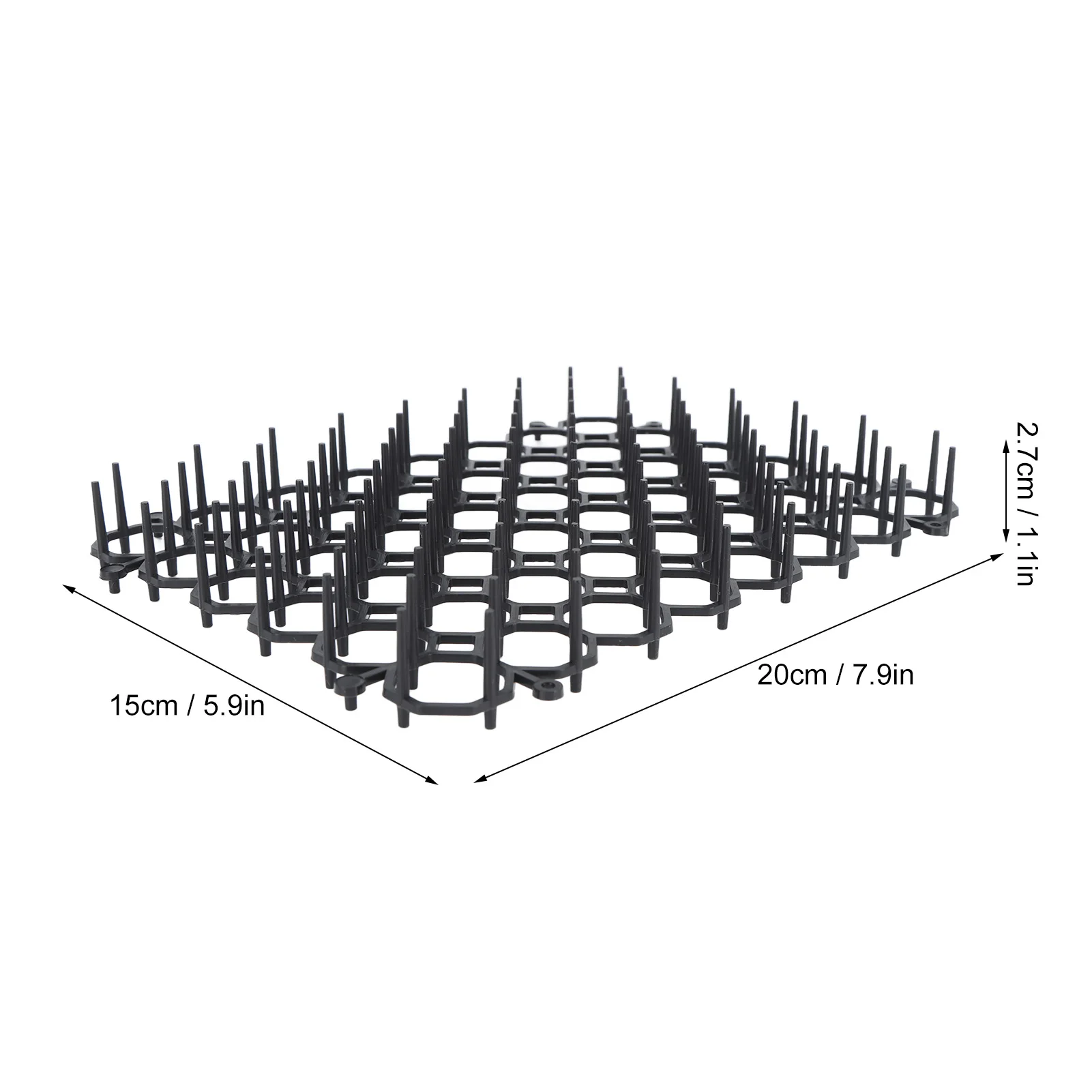 12Pcs Cat Deterrent Mat Anti Cat Dog Network Repellent Training Plastic Spike Mat for Keeping Away Cats Dogs Protecting Plants