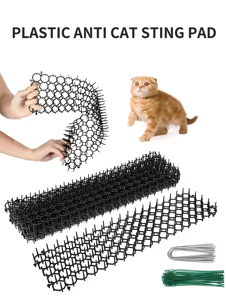 Pet Garden Prickle Strip Dig Stop Cat Repellent Deterrent Mat Anti-cat Prickle Strips Keep Cat Away Digging Climbing Spike Pet Garden Prickle Strip Dig Stop Cat Repellent Deterrent Mat Anti-cat Prickle Strips Keep Cat Away Digging Climbing Spike