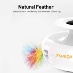 ROJECO 2 in 1 Smart Cat Toys Automatic Feather Fun Ball Toy Set For Cat Dog 5 Modes Electronic Interactive Pet Toy Accessories - Image 6