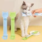 Cat Strip Feeder Spoon Long Handle Lickable Wet Food Feeder for Cats Pet Meat Mud Food Squeeze Dispense Spoon Pet Supplie