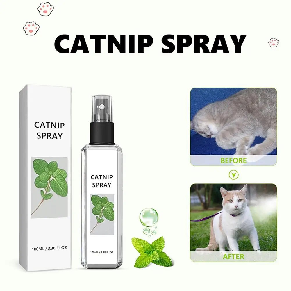 20/100ml Cat Catnip Spray Healthy Ingredients Catnip Spray For Kittens Cats Attractant Easy To Use Safe For Pets Gift For Pet