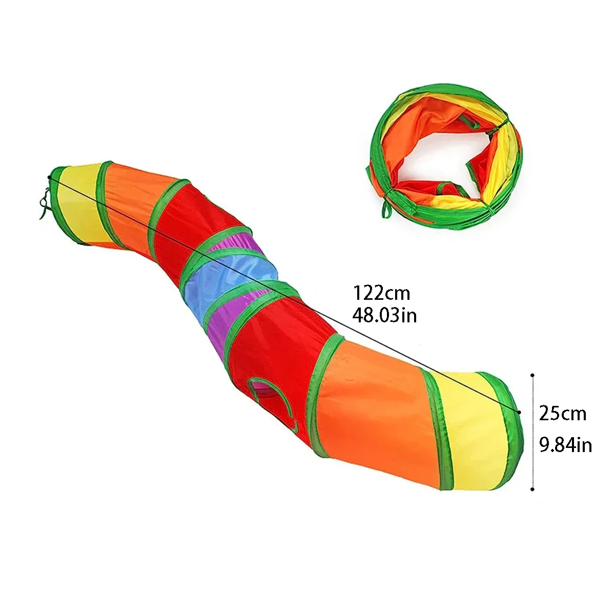 Cat RainbowTunnel Tube, Foldable Cat Toys, Cat Training, Fun Interactive Toys, Puppy Black Tunnel, Pet Supplies, Cat Accessories
