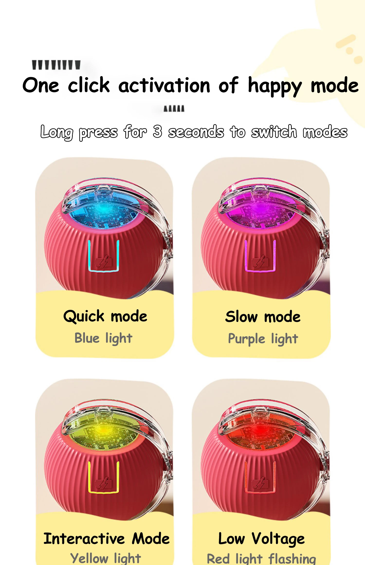 New Cat Interactive Ball Toy Automatic Rolling Ball Faux Tail Rechargeable Smart Pet Electric Toy Dog Cat Training Imitate Mouse New Cat Interactive Ball Toy Automatic Rolling Ball Faux Tail Rechargeable Smart Pet Electric Toy Dog Cat Training Imitate Mouse