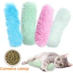 Catnip Toys Plush Cat Chew Toy Catnip Self-hi Bite Strip Pillow Teaser for Cats Pet Interactive Toys MWJ07