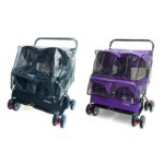 Multifunctional pet car Ultra-light two-seater pet buggy Detachable and washable trolley Universal pet car for cats and dogs - Image 6