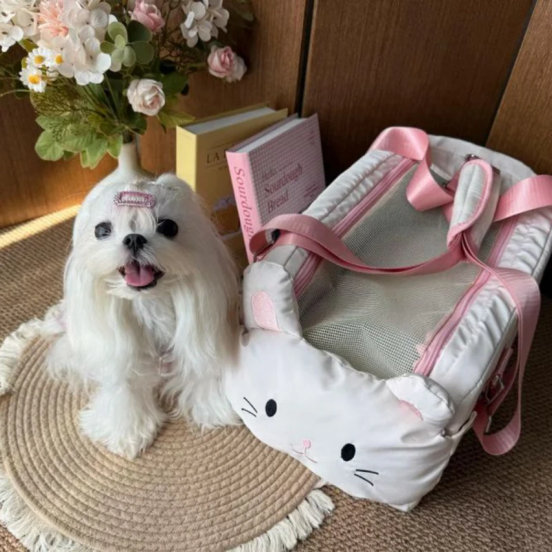 Pet Dog Car Seat Cat Carrier Booster Seat on Armrest Travel Bags for Cats Dogs with Easy Carrying Strap Travel Car Carrier