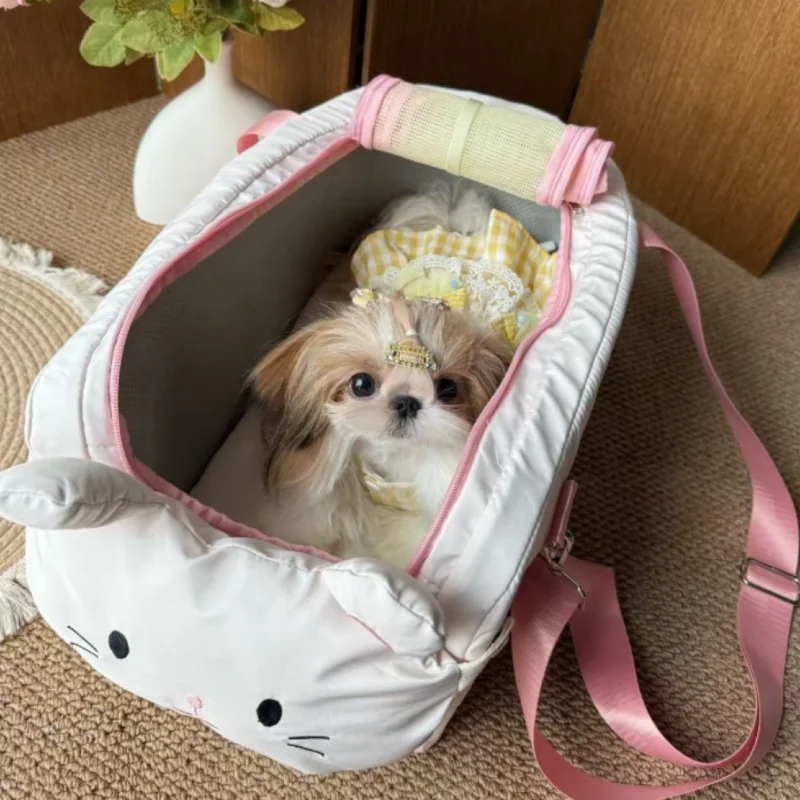 Pet Dog Car Seat Cat Carrier Booster Seat on Armrest Travel Bags for Cats Dogs with Easy Carrying Strap Travel Car Carrier