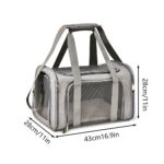 1PC Cat, Dog Carrier for Small Medium Cats Puppies up to 15 Lbs, Collapsible Travel Puppy Carrier - Image 5