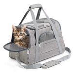 Pet Carrier Bag Foldable Small Dog Cat Carrying Out Bags Expansion Pet Travel Bag Mesh Breathable Expansion Crossbody Handbag