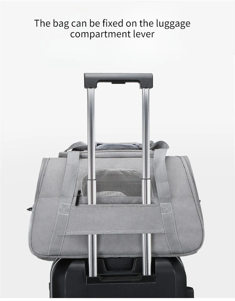 Pet Carrier Bag Foldable Small Dog Cat Carrying Out Bags Expansion Pet Travel Bag Mesh Breathable Expansion Crossbody Handbag