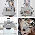 Pet Carrier Bag Foldable Small Dog Cat Carrying Out Bags Expansion Pet Travel Bag Mesh Breathable Expansion Crossbody Handbag - Image 3