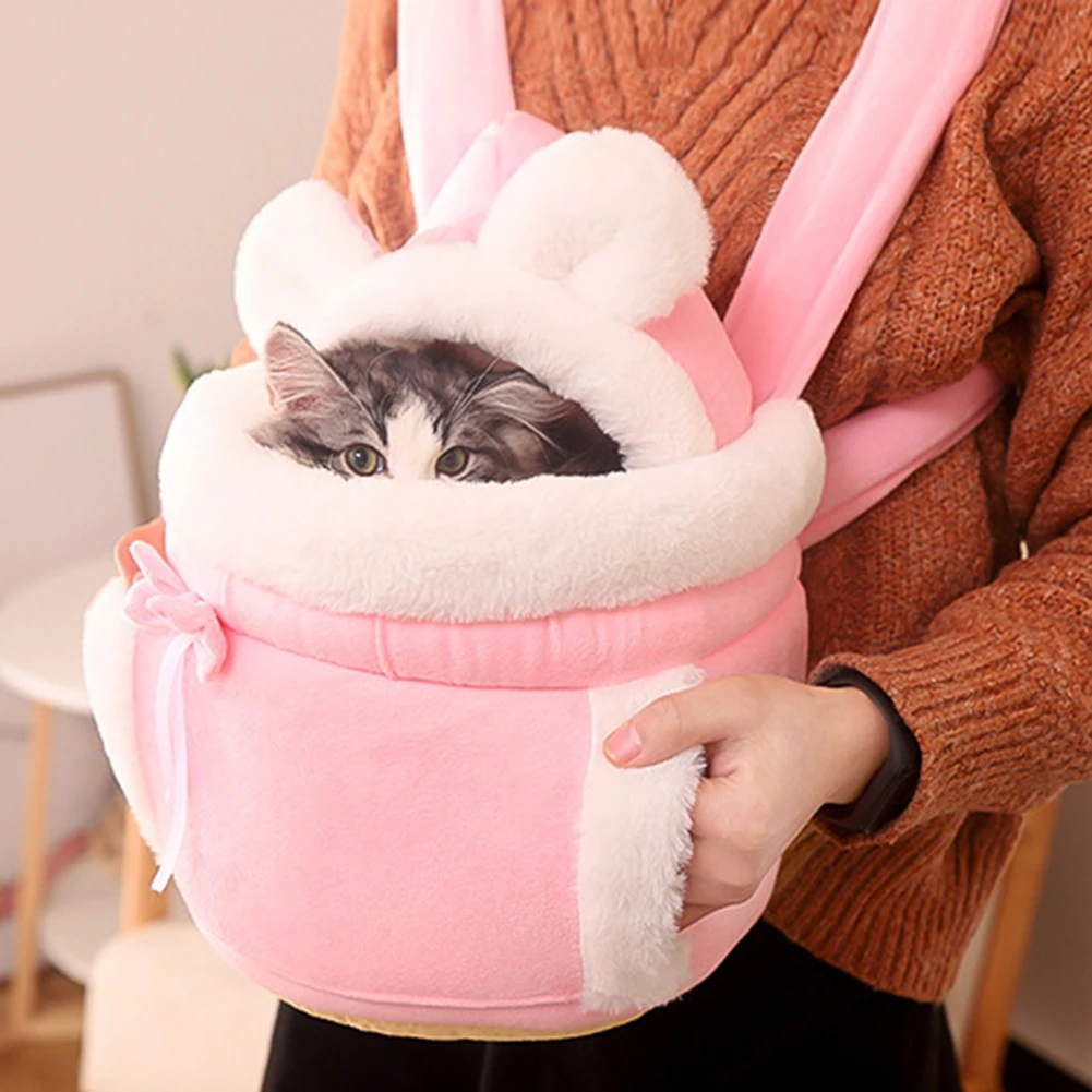 Winter Warm Cat Backpack Soft Cozy Cute Plush Pets Cage All In 1 Style Cat Bag Carrier Bag For Outdoor Travel Pet Accessories Winter Warm Cat Backpack Soft Cozy Cute Plush Pets Cage All In 1 Style Cat Bag Carrier Bag For Outdoor Travel Pet Accessories